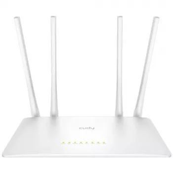 Router stołowy Cudy WR1200 Dwuzakresowy Wi‑Fi 5 (802.11ac) 867 Mbit/s, 4x RJ‑45 LAN, Biały