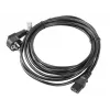 Kabel zasilający LANBERG CA-C13C-11CC-0050-BK — 5 m, złącze C13 do CEE7/7, kątowe C13