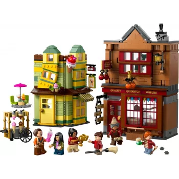 LEGO Harry Potter 76452 Quidditch Supplies Ice Cream Parlour zestaw mini-budowli, 795 elementów, 6 minifigurek, wiek 8+