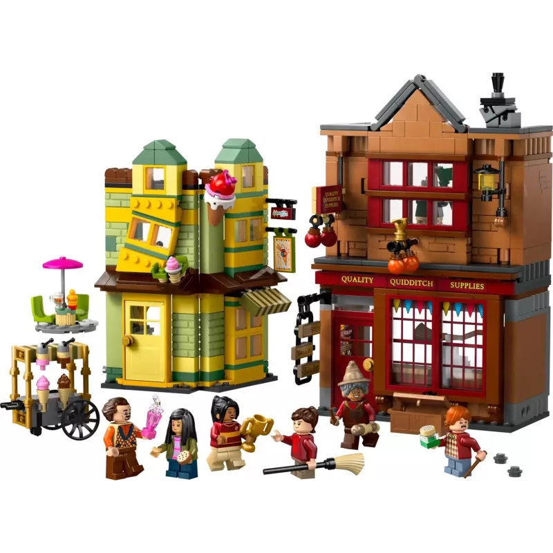 LEGO Harry Potter 76452 Quidditch Supplies Ice Cream Parlour zestaw mini-budowli, 795 elementów, 6 minifigurek, wiek 8+