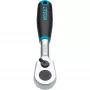 HiPer Fine-Tooth Reversible Ratchet 863HP, 1/4 (czarny/niebieski, kąt pracy 4°, blokada kulowa)