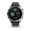 Garmin Fenix E 3.3 cm (1.3) AMOLED 47 mm Cyfrowy 416 × 416 pikseli Ekran dotykowy Stal nierdzewna Wi-Fi GPS (satelitarny)