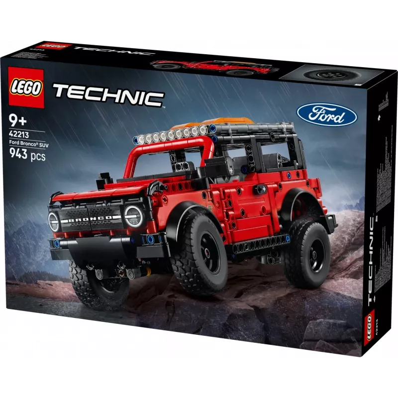 LEGO Technic zestaw konstrukcyjny Ford Bronco Off-Roader 4x4 model 42213 — 943 elementy, wiek 9+