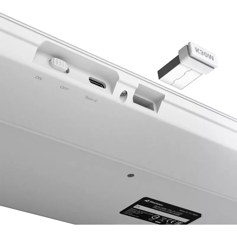 Sharkoon OfficePal K30W biały DE-Layout Rubberdome