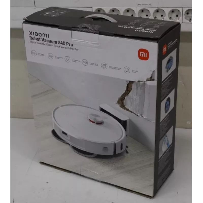 WYPRZEDAŻ. Xiaomi Robot Vacuum S40 Pro EU | Xiaomi Robot Vacuum S40 Pro EU | Na mokro i sucho | 5200 mAh | Pojemność na kurz 0,43 L | 15000 Pa | Biały | USZKODZONE OPAKOWANIE