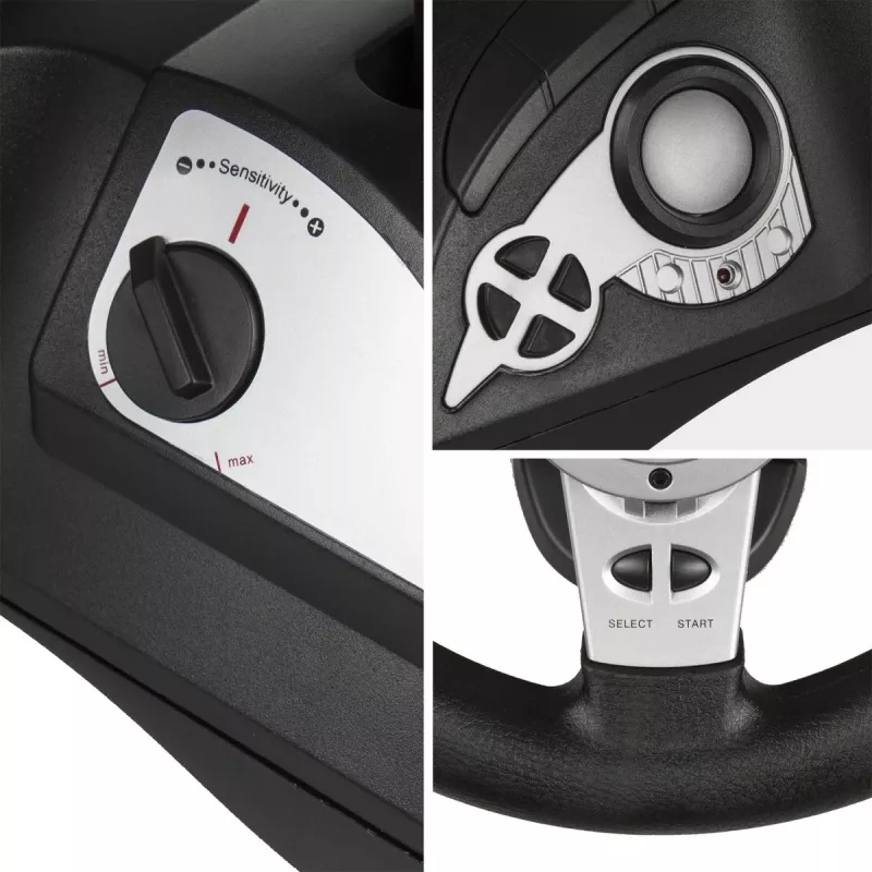 Kierownica nano rs RS700 przewodowa USB obrót 270°, 10 przycisków, pedały, wibracje, kabel 1,8 m