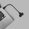 Adapter QOLTEC 51855 — zewnętrzny adapter M.2 NVMe/NGFF na USB 3.0, 10 Gb/s, do dysków 2,5 cala/M.2, czarny