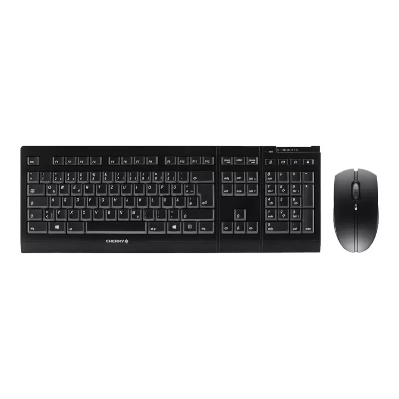 CHERRY B.UNLIMITED 3.0 klawiatura z myszką biurowa RF Wireless niemiecka czarna