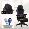 Fotel gamingowy huzaro HZ-FORCE 4.6 RGB Czarny Mesh — ergonomiczny, regulacja wysokości, podświetlenie RGB, tapicerka materiałowa, maks. 130 kg