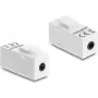 Moduł Keystone DELOCK gniazdo stereo jack żeńskie 3,5 mm 4-pin do gniazda stereo jack żeńskiego 3,5 mm 4-pin biały
