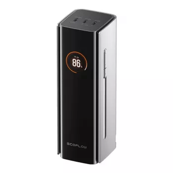 Power Bank USB 27650MAH RAPID/PRO +CABLE 5019301011 Ecoflow to produkt Ecoflow z naszej oferty power banków. Najważniejsze cechy to pojemność 27 650 mAh, moc wyjściowa do 140 W przez USB-C oraz łączna moc do 300 W.