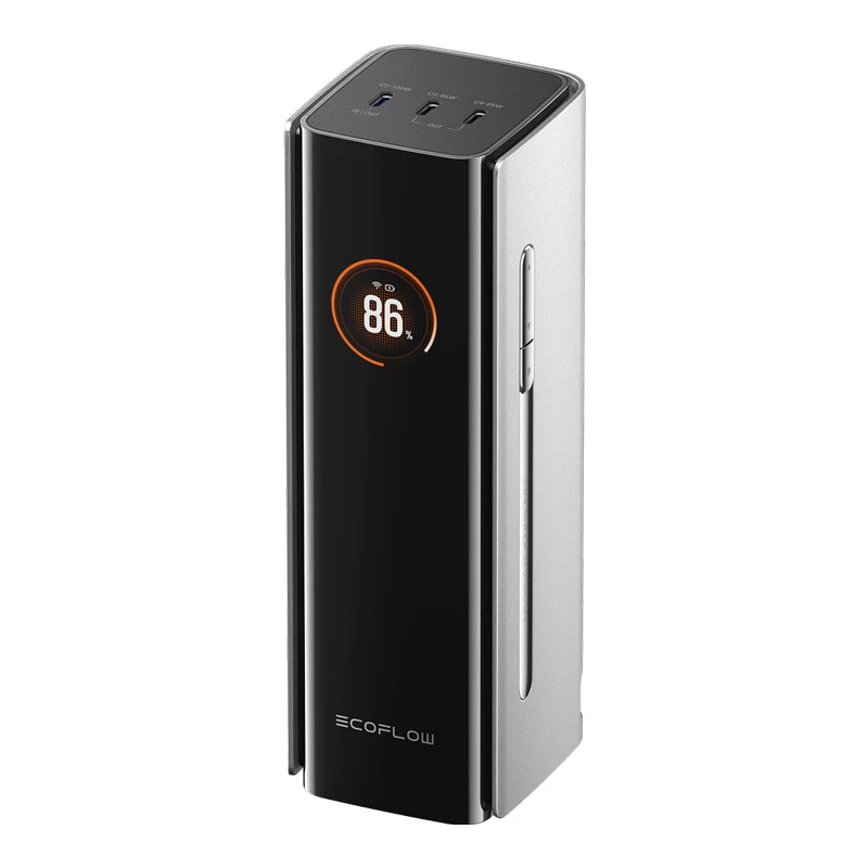 Power Bank USB 27650MAH RAPID/PRO +CABLE 5019301011 Ecoflow to produkt Ecoflow z naszej oferty power banków. Najważniejsze cechy to pojemność 27 650 mAh, moc wyjściowa do 140 W przez USB-C oraz łączna moc do 300 W.