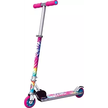 Hulajnoga dziecięca Razor A Tie-Dye — aluminiowa składana hulajnoga 2-kołowa, regulowana kierownica, ABEC-5, maks. obciążenie 65 kg