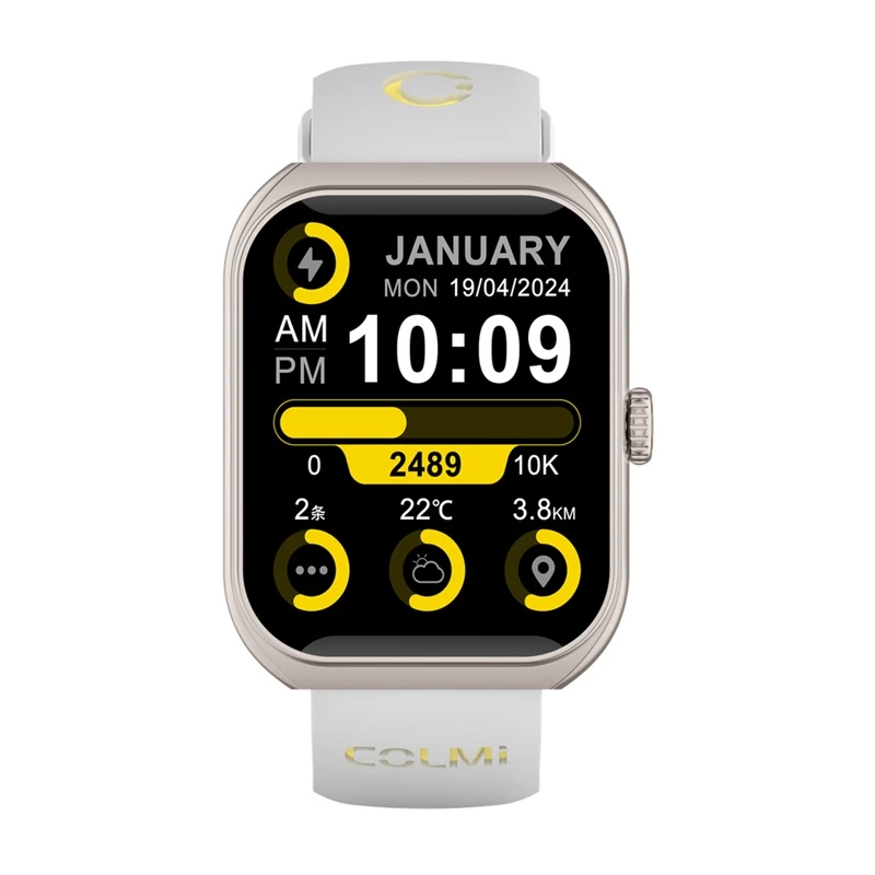 Smartwatch Colmi P86 Gold z Bluetooth i monitorem pracy serca