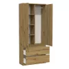 Topeshop SZAFA MALWA ART bedroom wardrobe/closet 5 shelves 2 drzwi(s) dąb