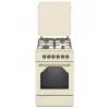 Kuchenka gazowo-elektryczna MPM MPM-56-KRM-14, 56 cm, 4 palniki gazowe, piekarnik elektryczny, kremowy