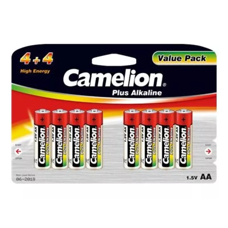 Baterie alkaliczne CAMELION AA LR6 Plus — opakowanie 8 szt., AA (LR6)