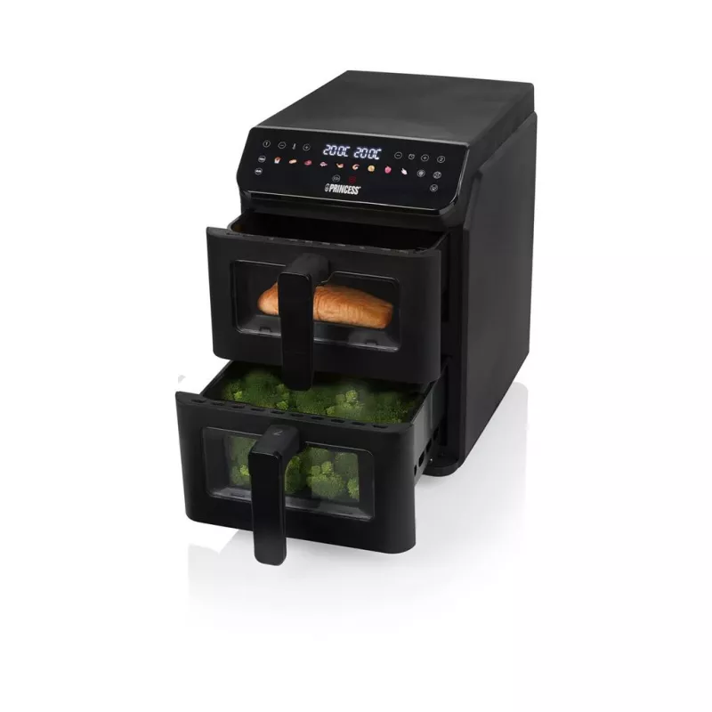 Princess Double Stack Airfryer | 182490 | Moc 3000 W | Pojemność 11,2 L | Czarny
