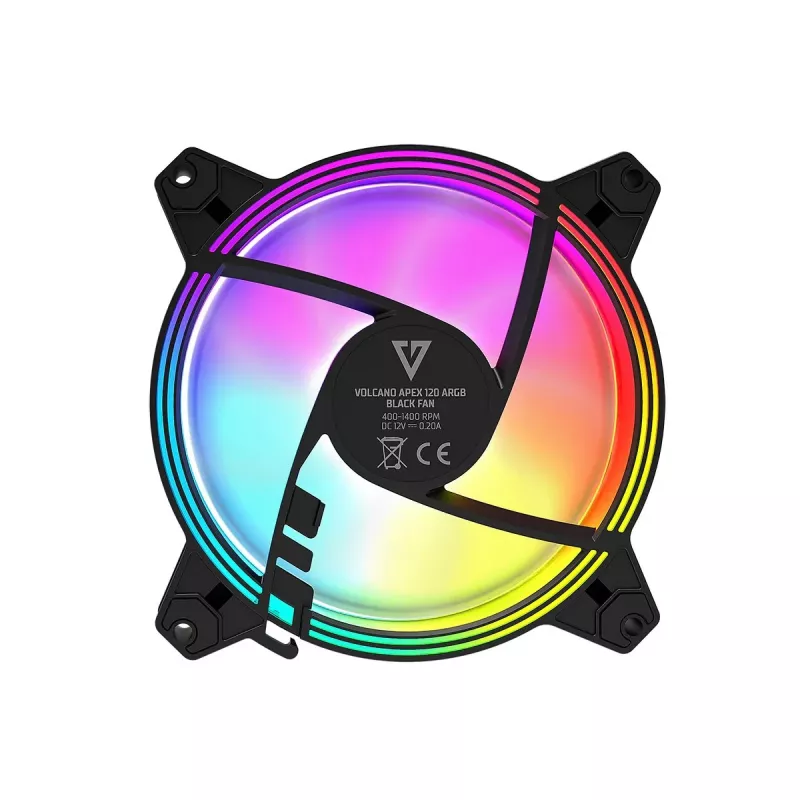 Wentylator obudowy 120mm MODECOM VOLCANO APEX 120 ARGB Czarny