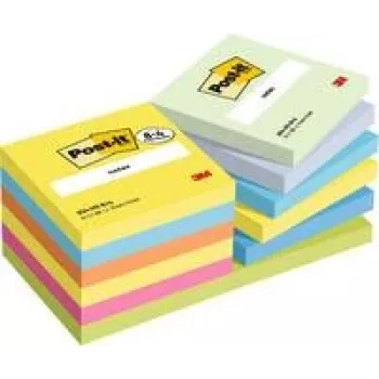 3M Post-it karteczki samoprzylepne Notes 76x76mm 654-TFEN-P8+4 różnokolorowe 12 szt./Opak.