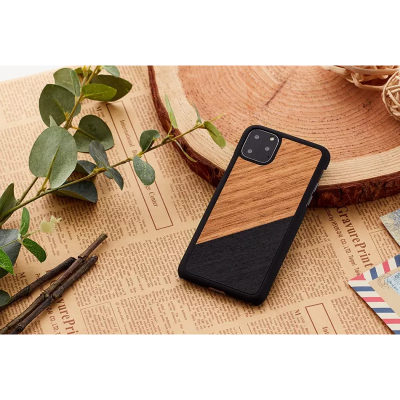 Etui na smartfona man and wood dla iPhone 11 Pro — western Czarny