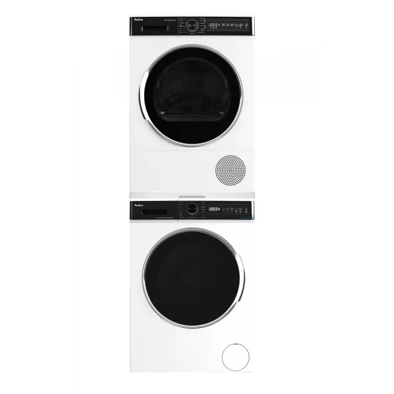 Pralka wolnostojąca AMICA WA3S712BLiSHB, 7 kg, 1200 obr./min, 2100 W, wyświetlacz LED, czarne drzwi