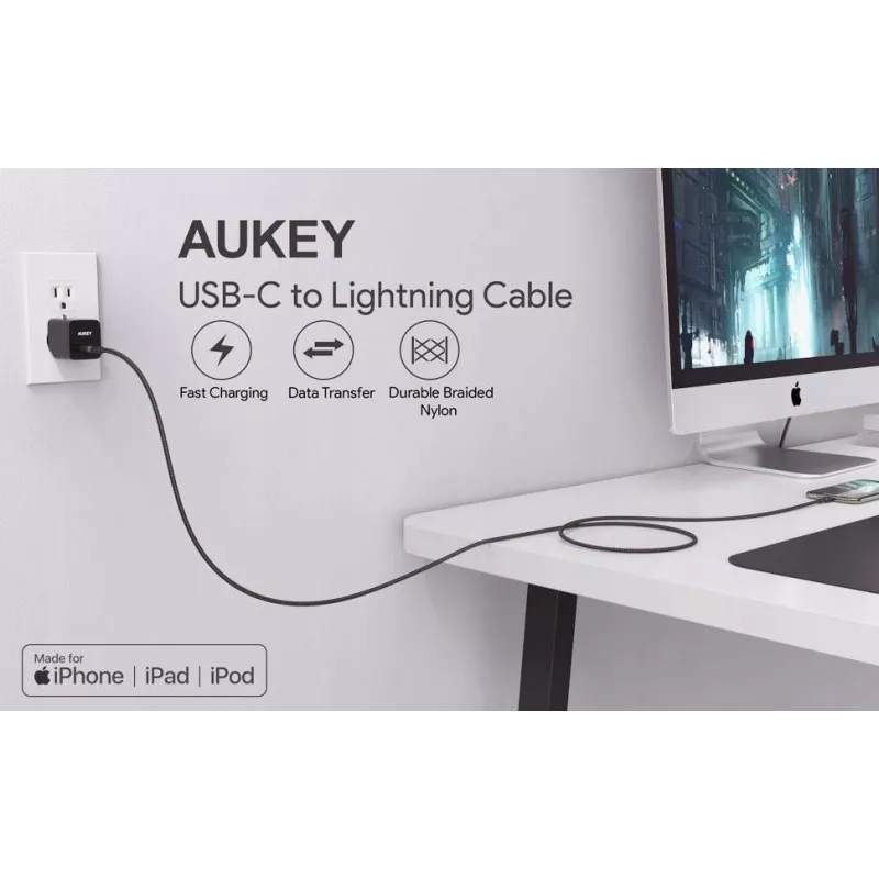 AUKEY CB-CL03 2 m Czarny