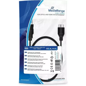 Kabel USB MediaRange MRCS154 USB 2.0 1.8m Czarny