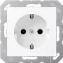 Gniazdo wtykowe typ F Jung A 1520 BFKI WWM, 16 A, 250 V, biały, tworzywo termoplastyczne, 55×55 mm