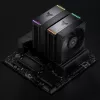 Chłodzenie procesora Jonsbo HX6280 PWM RGB 130 mm, czarne