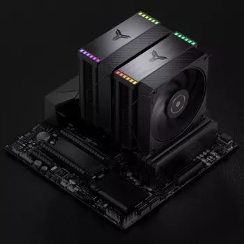 Chłodzenie procesora Jonsbo HX6280 PWM RGB 130 mm, czarne