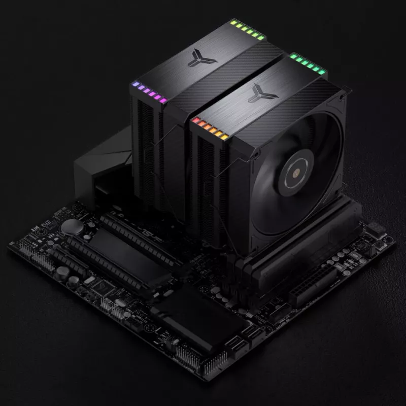 Chłodzenie procesora Jonsbo HX6280 PWM RGB 130 mm, czarne