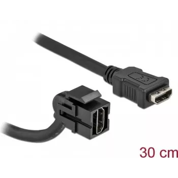 Moduł keystone HDMI żeński z kablem czarny DeLOCK 86853