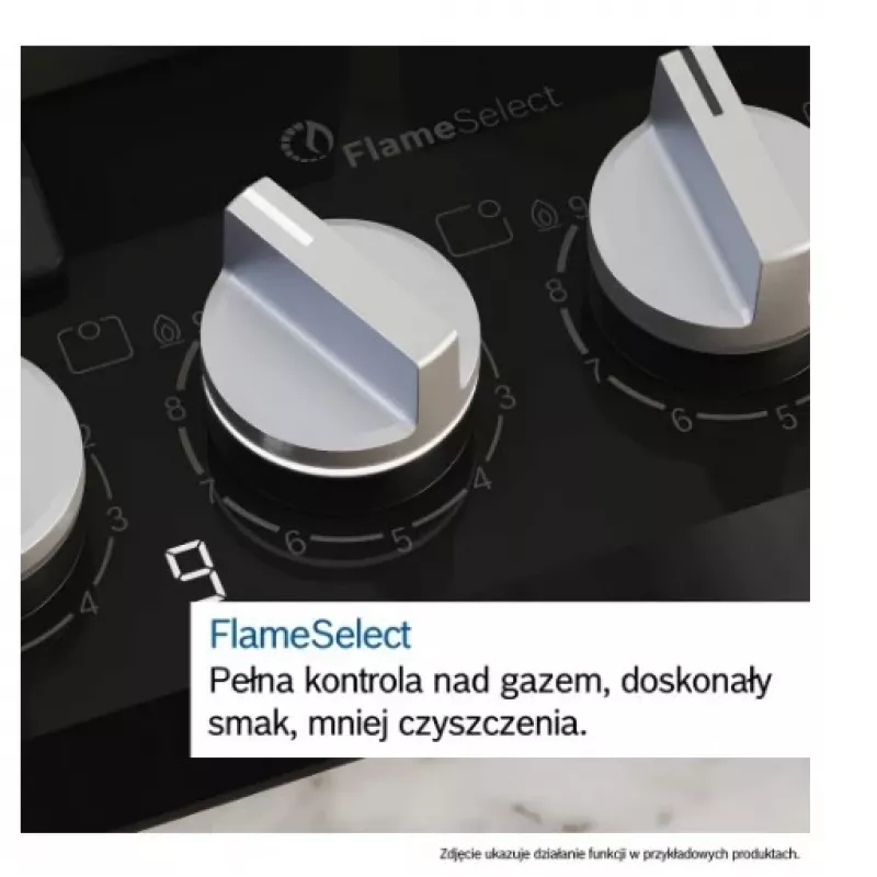 Zabudowywana płyta gazowa Bosch PPP6A2I40, 4 strefy, ruszty żeliwne, czarna, 590×520×54 mm, sterowanie pokrętłami obrotowymi