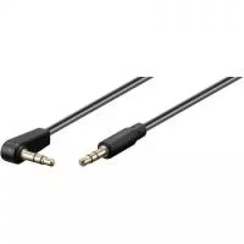 Wentronic Goobay Kabel połączeniowy jack 3,5 mm, czarny, 1,5 m - wtyk jack 3,5 mm (3-pin, stereo) > wtyk jack 3,5 mm (3-pin, stereo) 90° (67784)