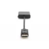 Przewód adaptera DisplayPort Assmann. DP - DVI (24+5) M/F. 0,15 m z blokadą. Zgodny z DP 1.1. UL. czarny, bez ekranowania. 32AWG (AK-340409-001-S)