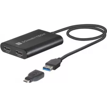 Karta graficzna USB Sonnet USB3-DHDMI — do 3840 x 2160, USB 3.0, czarna