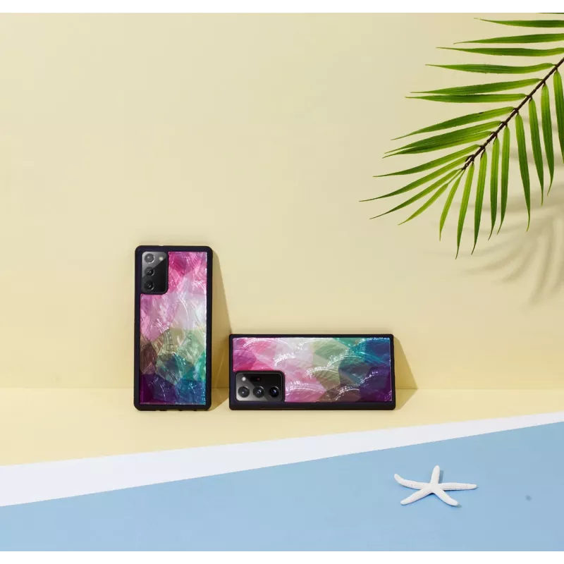 Etui ochronne iKins na Samsung Galaxy Note 20 Ultra — wzór kwiatu wodnego, czarne