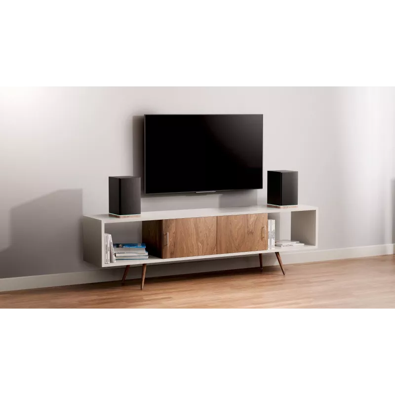 Głośniki półkowe Teac BS-60BK LED czarny — Bluetooth, 2×90 W, RCA, USB, optyczne, bass-reflex, pilot