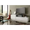 Cama szafka TV SIGMA 3 180 biały/biały połysk + dąb dąb sonoma