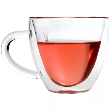 Extralink Home Kubek miłości w kształcie serca, podwójna ścianka, szklany kubek odporny na ciepło 250ml