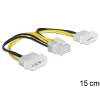 Wewnętrzny kabel zasilający DeLOCK 83410 0,15 m EPS 8-pin Molex 3-pin