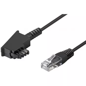 Wentronic Goobay - Kabel telefoniczny - TAE-F (M) - RJ-45 (M) - 10m - Czarny (51235)