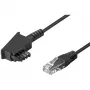 Wentronic Goobay - Kabel telefoniczny - TAE-F (M) - RJ-45 (M) - 10m - Czarny (51235)