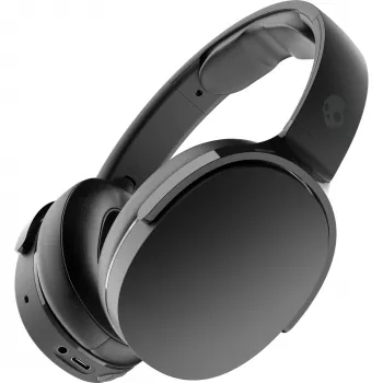 Słuchawki nauszne Skullcandy Hesh Evo — przewodowe i Bluetooth 5.0, bateria 36 h, USB-C, 3,5 mm, składane, redukcja szumów, czarne