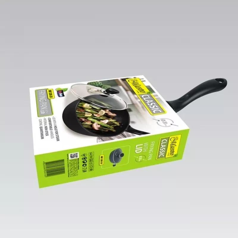 Patelnia Maestro MR-1205-28 z pokrywką, 28 cm, czarna