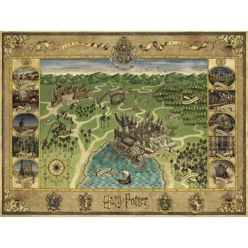 Puzzle Ravensburger Mapa Hogwartu 1500 elementów – Ravensburger 1500 szt.