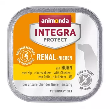 Mokra karma dla psa animonda Integra Protect Nieren z kurczakiem 150 g — dla dorosłych psów, wsparcie nerek, bez zbóż i glutenu