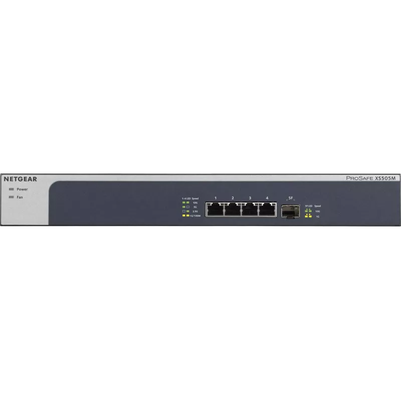 NETGEAR XS505M Niezarządzalny 10G Ethernet (100/1000/10000) Szary, Srebrny