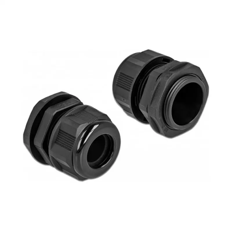 Dławik kablowy DeLOCK 60367 czarny plastikowy 2 szt.